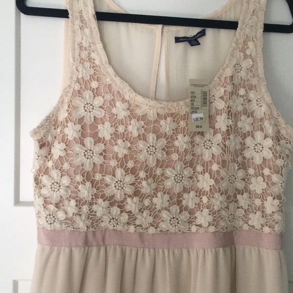 Blush floral crochet detail cut-out dress - Picture 6 of 9